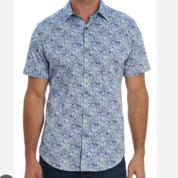 Robert Graham Men’s Ballard Floral‎ Short Sleeve Button-up Shirt Size XL - Picture 1 of 11